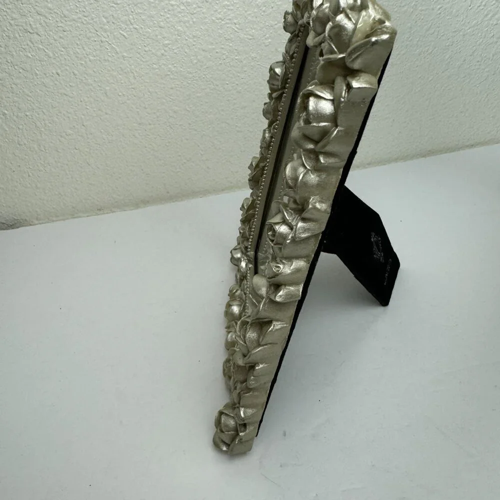 Concepts Picture Photo Frame Silver  Roses 6.5